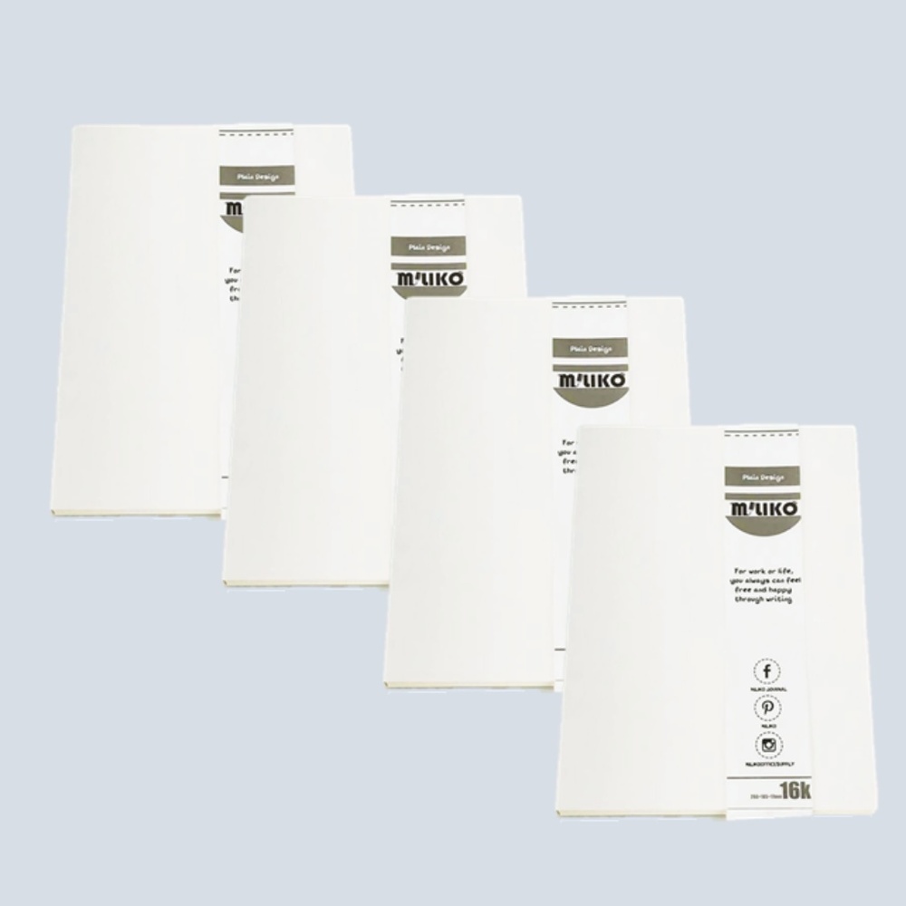 Board Kraft sleeve B5 Sketchbook 4PCS(Plain/Blank)
